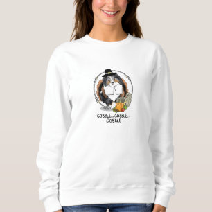 Sudadera El Día de Acción de Gracias Shetland Sheepdog (azu