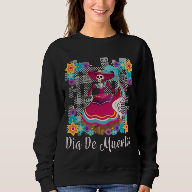 Sudadera El día de fiesta de las mujeres de Dia de Muertos (Anverso)