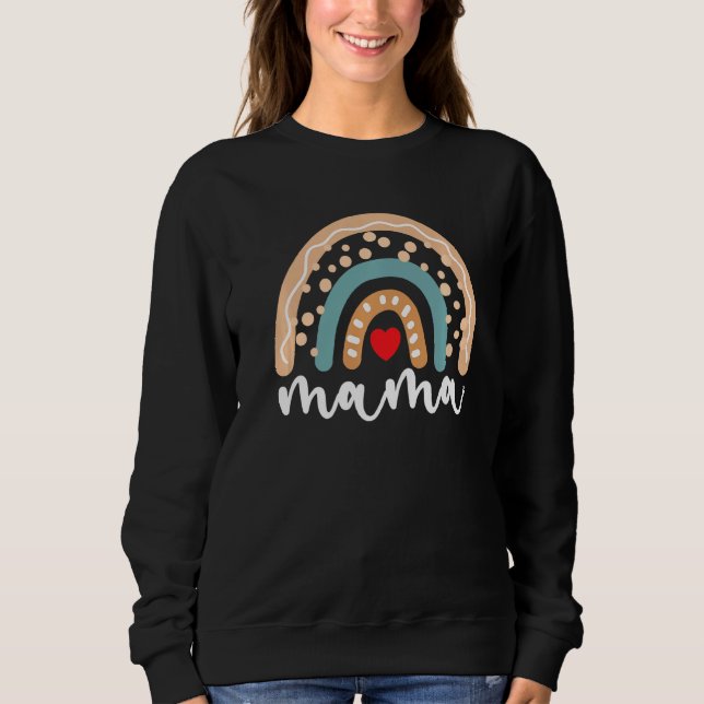 Sudadera El día de la madre estilo boho arcoiris mano dibuj (Anverso)