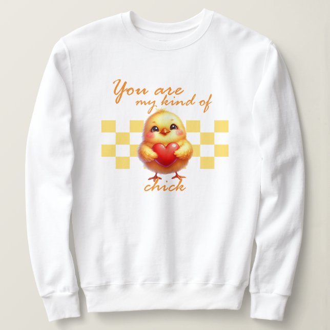 Sudadera El día de San Valentín Chick (Anverso del diseño)