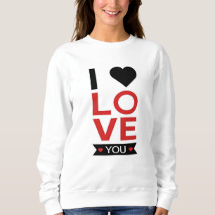 Sudadera El día de San Valentín Corazón Amor Parejas Cute I