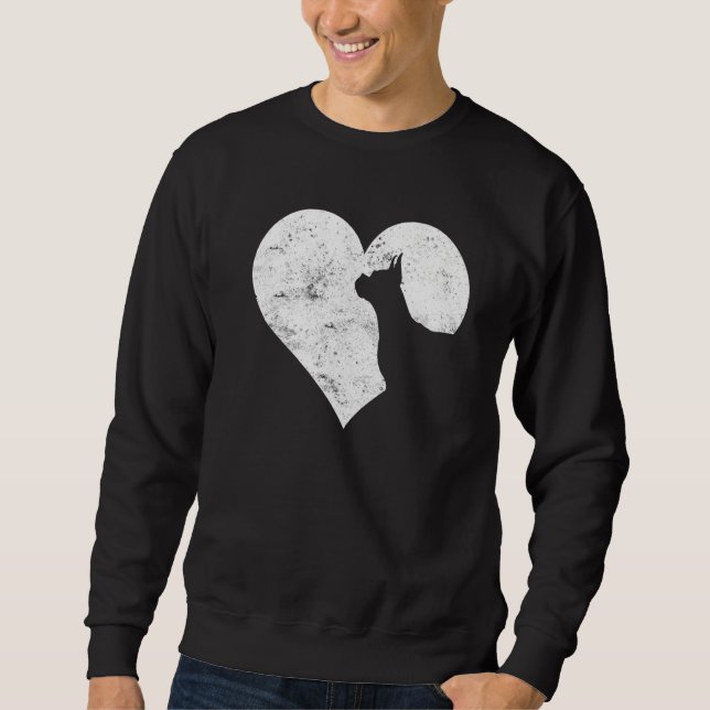 Sudadera El día de San Valentín Corazón lindo Boxer Perro P (Anverso)