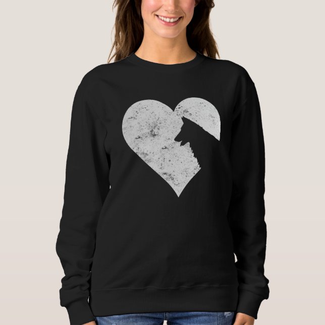 Sudadera El día de San Valentín Cute perro pastor alemán pe (Anverso)