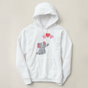 Sudadera El día de San Valentín de elefante lindo