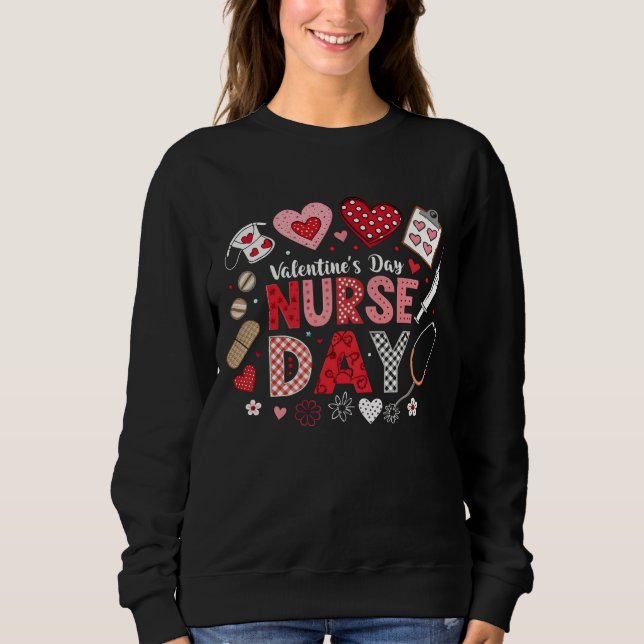 Sudadera El día de San Valentín de enfermería (Anverso)
