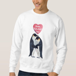 Sudadera El día de San Valentín de los Pingüinos Emperadore