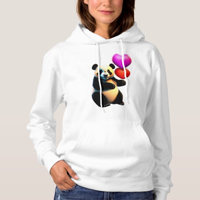 Sudadera El día de San Valentín del Panda de San Valentín y (Anverso)