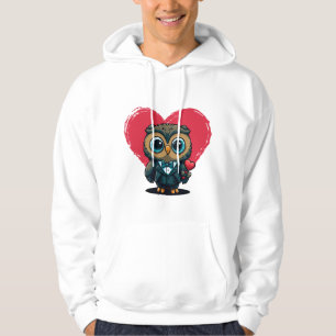 Sudadera El día de San Valentín Romance con Adorable Owl Gr