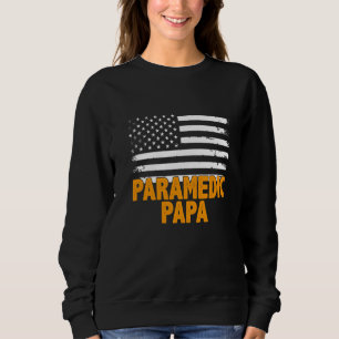 Sudadera El Día del Padre con Bandera Americana Paramédica