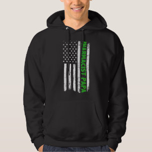 Sudadera El día del padre con la bandera estadounidense del