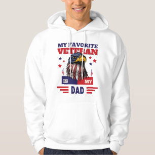Sudadera El Día del Padre de Papá Mi Veterano Favorito Es M