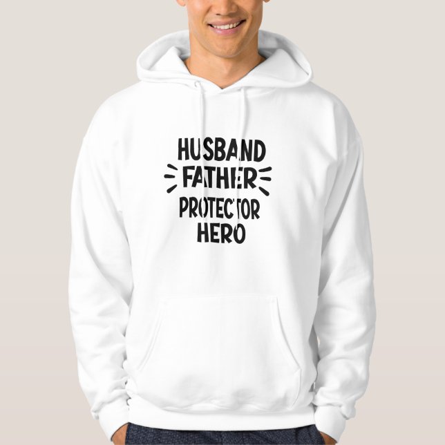 Sudadera El día del padre del marido, el protector de los e (Anverso)