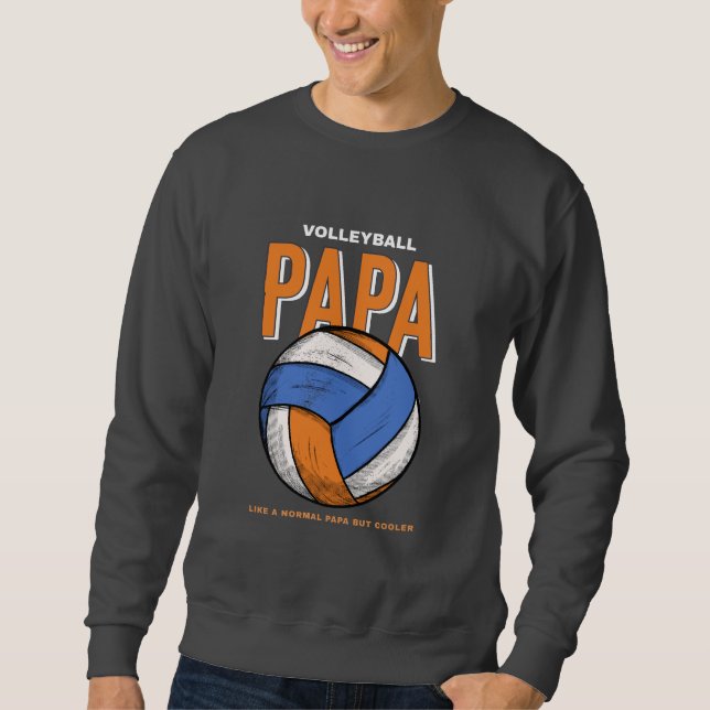 Sudadera El día del voleibol, papá, padre (Anverso)