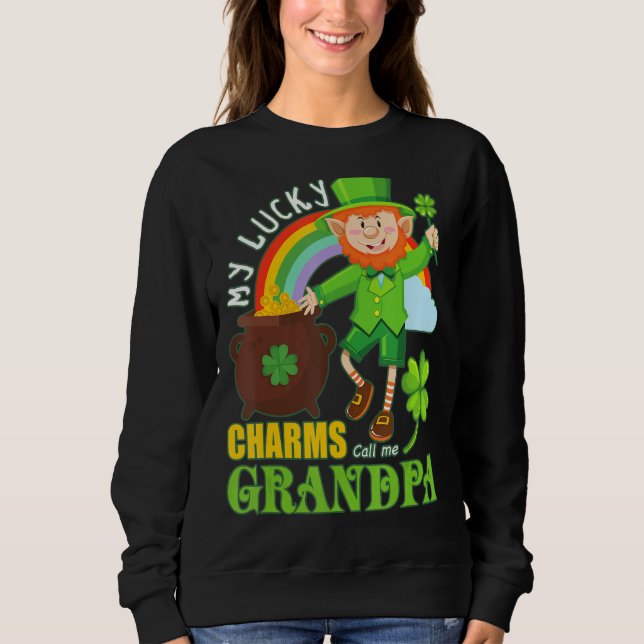 Sudadera El Día Gracioso De Paddy St Patricks Lucky Charms  (Anverso)