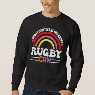 Sudadera El dinero no puede hacerte feliz el rugby sí hobbi