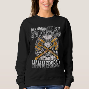 Sudadera El Dios Nórdico De La Impaciencia Viking Hammersba