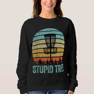 Sudadera El disco de disco de disco retro de árbol estúpido