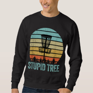 Sudadera El disco de disco de disco retro de árbol estúpido