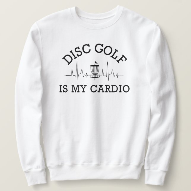 Sudadera El disco de golf es mi cardio | Disk Golf Dad (Anverso del diseño)