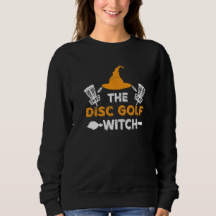 Sudadera El disco de golf Witch Broom Crew Scary Disk Golf 