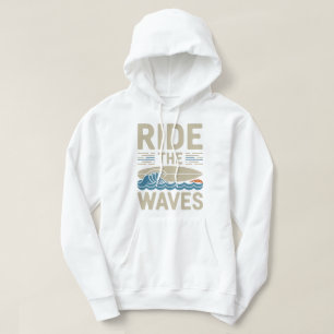 Sudadera El diseño de la tabla de surf retro Waves