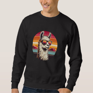 Sudadera El diseño de la vieja montaña de Alpaca Lover Llam