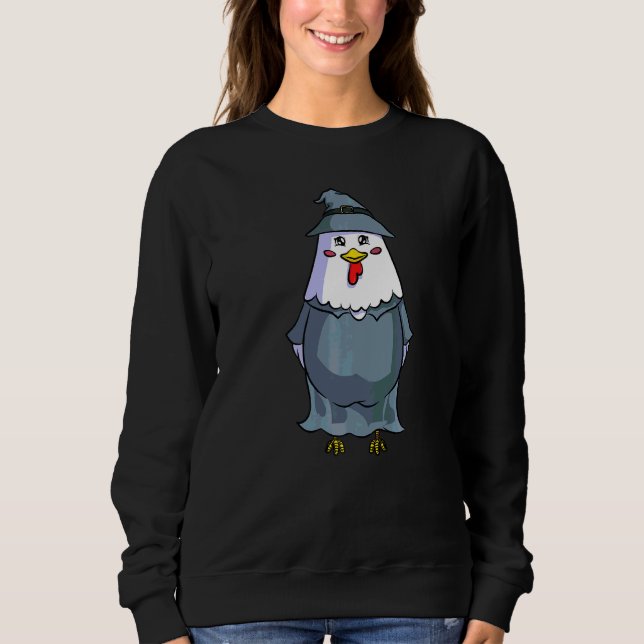 Sudadera El disfraz mágico de la bruja de pollo para el chi (Anverso)