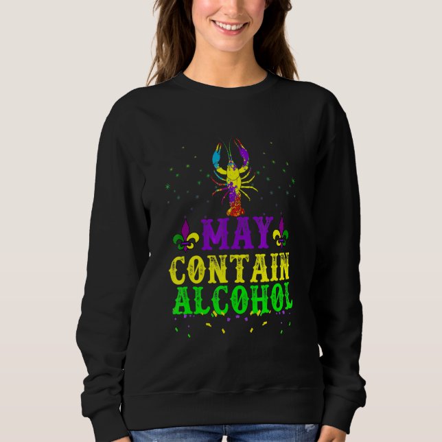 Sudadera El divertido carnaval puede contener alcohol mardi (Anverso)