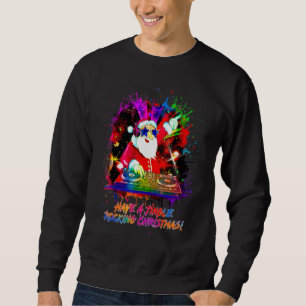 Sudadera El Dj Santa Claus Tiene Navidades De Rocas De Jing