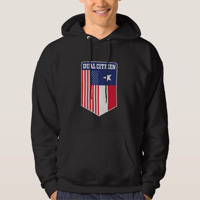 Sudadera El Doble Ciudadano De Texas Y Estados Unidos Orgul (Anverso)