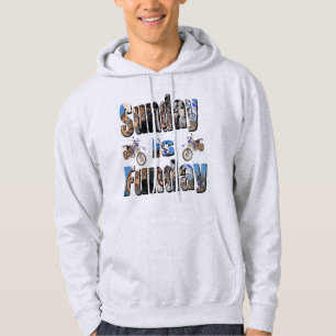 Sudadera El Domingo Es El Logo De La Motocicleta Funday.