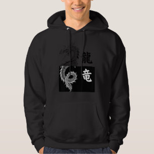 Sudadera El dragón japonés de Tokio estético asiático negro