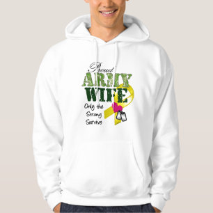 Sudadera El ejército orgulloso esposa-fuerte sobrevive