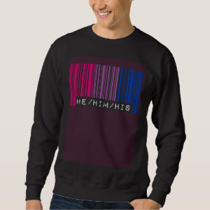 Sudadera Él Él Sus Pronombres Bandera de Orgullo Bisexual C