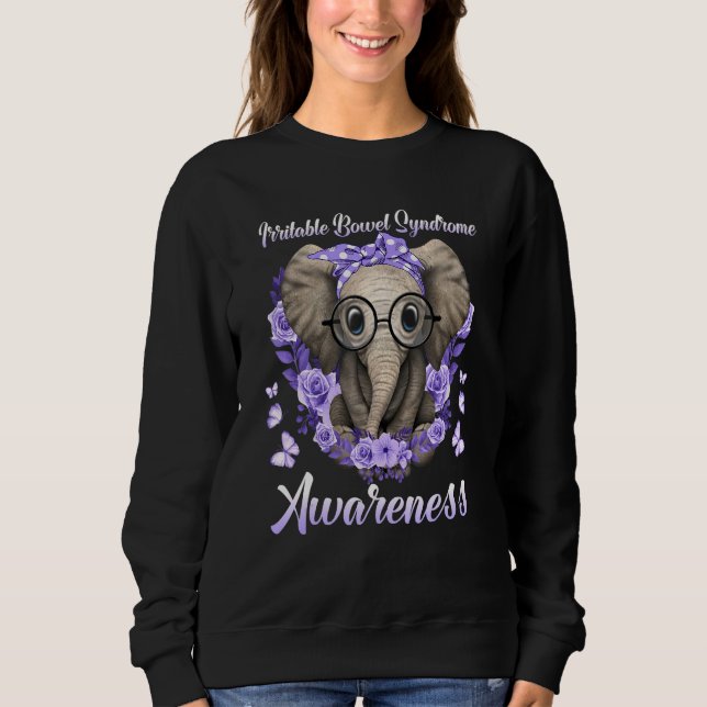 Sudadera El Elefante Ama A Alguien Con El Irritable Síndrom (Anverso)