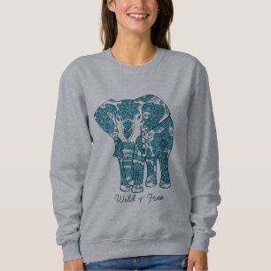 Sudadera El elefante ornado es salvaje y libre