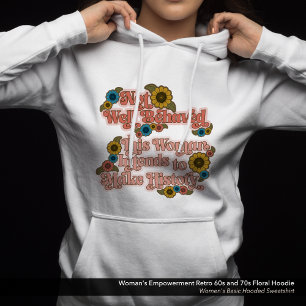 Sudadera El empoderamiento de la mujer retro de flores de l