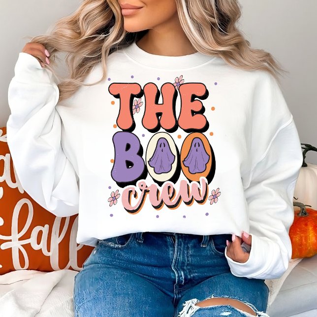 Sudadera El equipo de Boo retro Halloween (Subido por el creador)