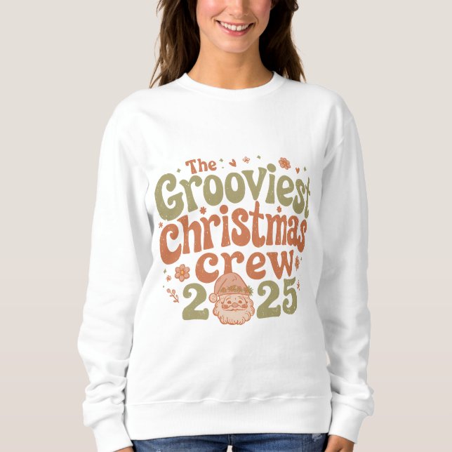 Sudadera El Equipo de Navidad más Groovy 2025 (Anverso)