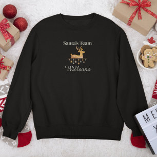 Sudadera El Equipo de Santa Navidad Familiar a Juego