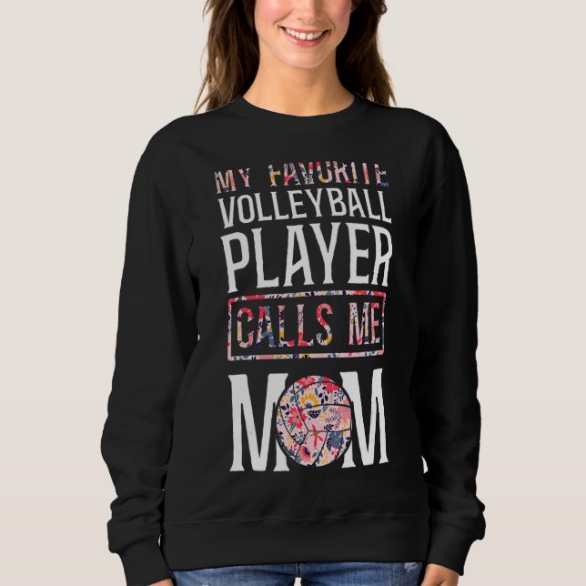 Sudadera El equipo de voleibol mamá mamá madre cosecha mi f (Anverso)