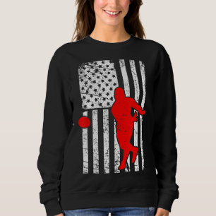 Sudadera El equipo retro de rugby de la bandera estadounide