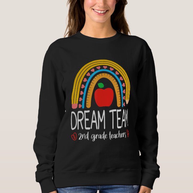 Sudadera El equipo soñador de profesores de 2º grado Boho R (Anverso)