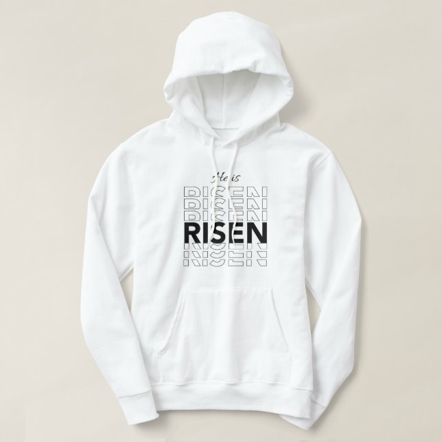 Sudadera Él es camiseta de Risen (Diseño del anverso)