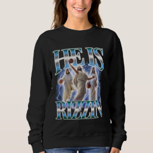 Sudadera Él es divertido Rizzin Baloncesto Jesús Pascua Año