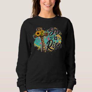 Sudadera Él es el leopardo del arcoiris de Risen, cristiano