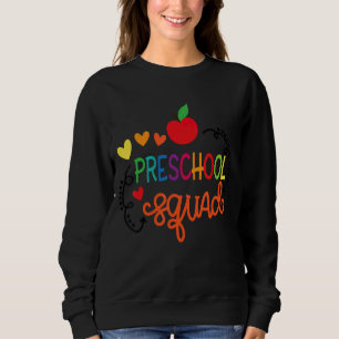 Sudadera El Escuadrón De Preescolar Apple De Vuelta Al Prof