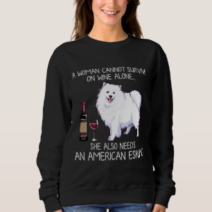 Sudadera El Eskimo Estadounidense Y El Perro De Vino