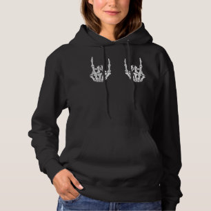 Sudadera El esqueleto moderno de los Rocker da la mano a la