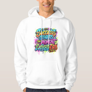 Sudadera El éxito comienza en el momento en que terminan la